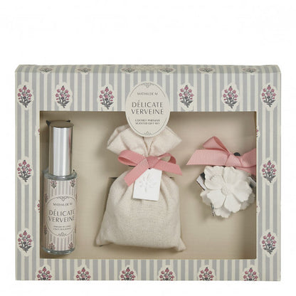 Coffret Mathilde M - parfum de linge  - Délicate Verveine